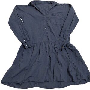 Grayson The Changemaker Shirt Dress Size 02 Small BlueLong Sleeve Cotton